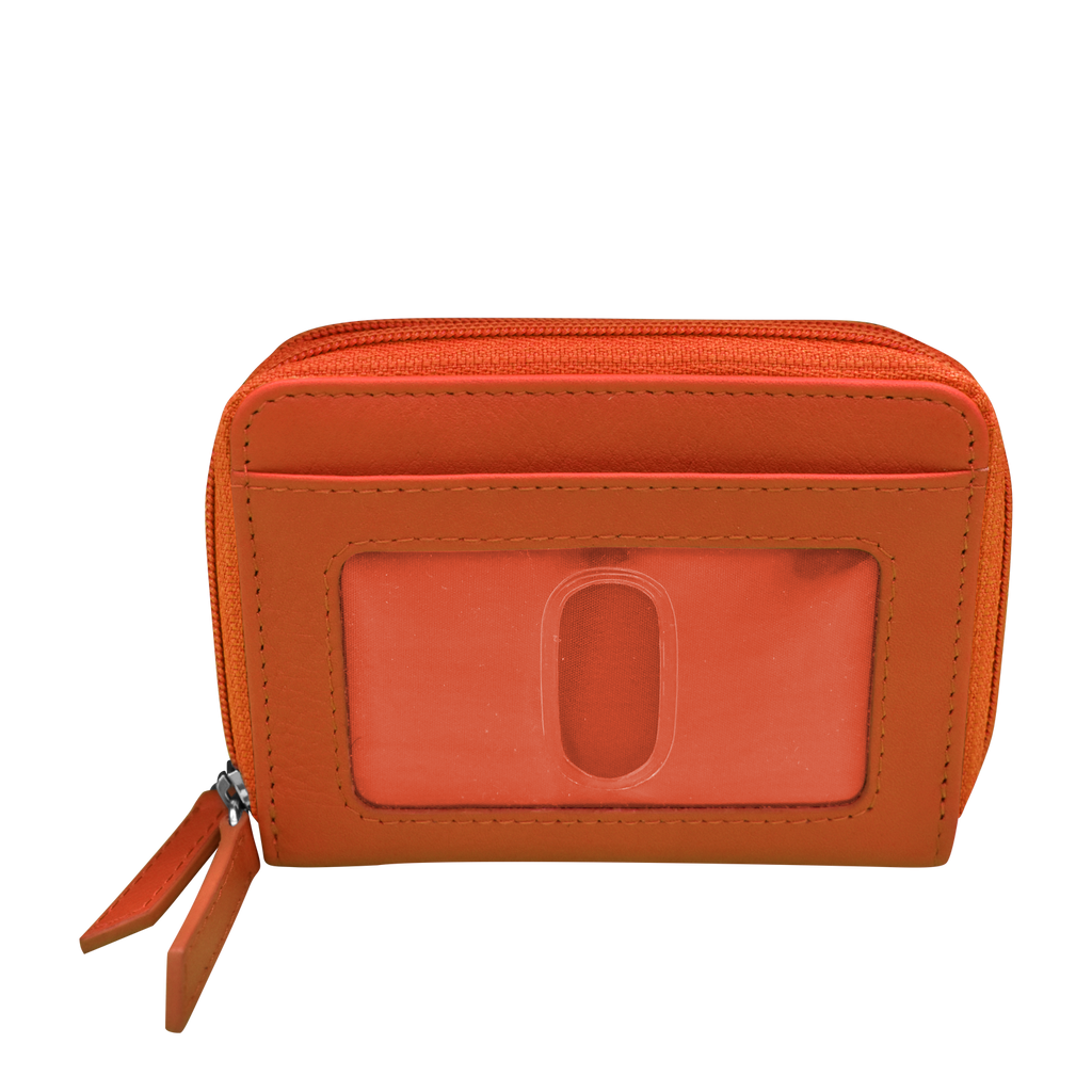 DOUBLE ZIP ACCORDION CREDIT CARD HOLDER