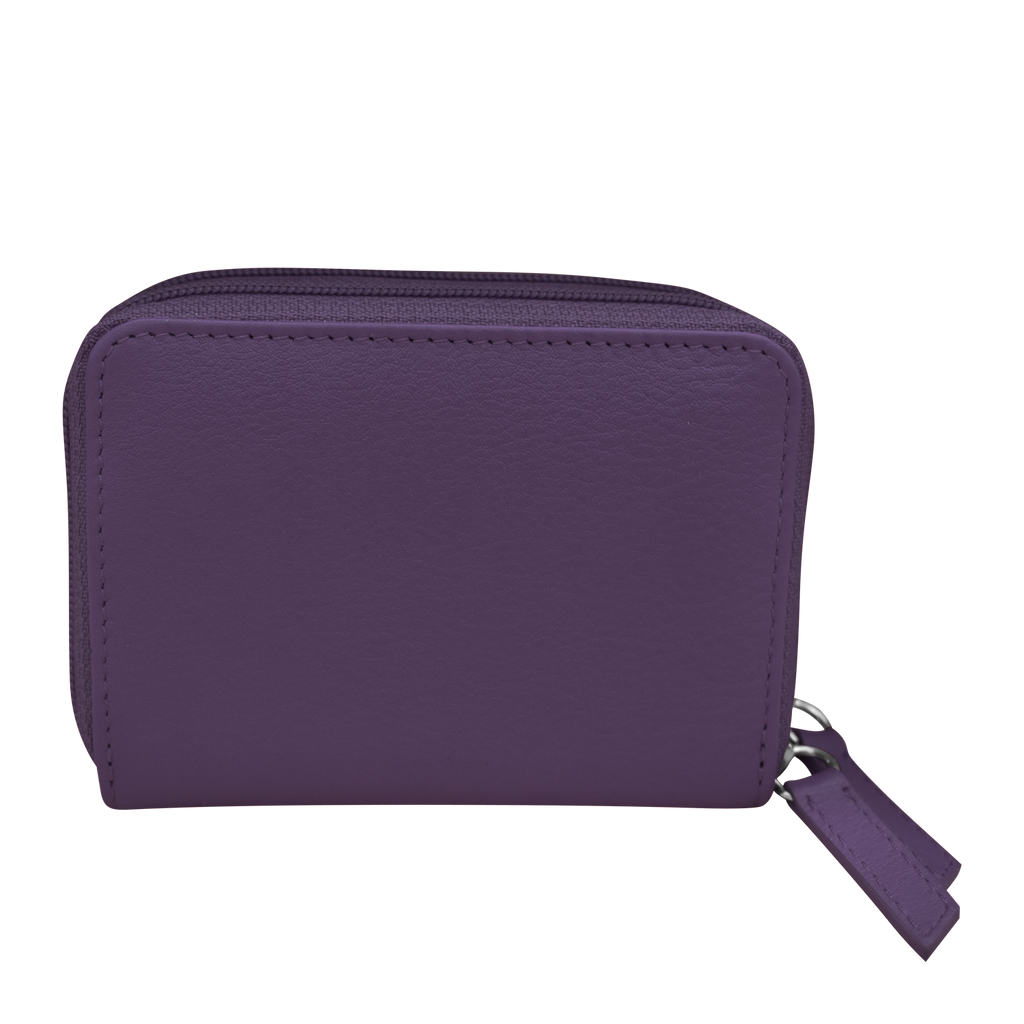 DOUBLE ZIP ACCORDION CREDIT CARD HOLDER