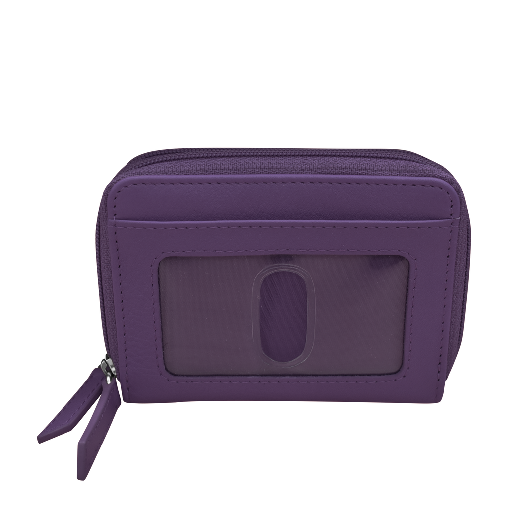 DOUBLE ZIP ACCORDION CREDIT CARD HOLDER