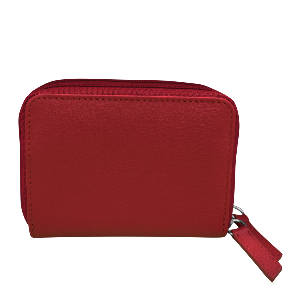 DOUBLE ZIP ACCORDION CREDIT CARD HOLDER