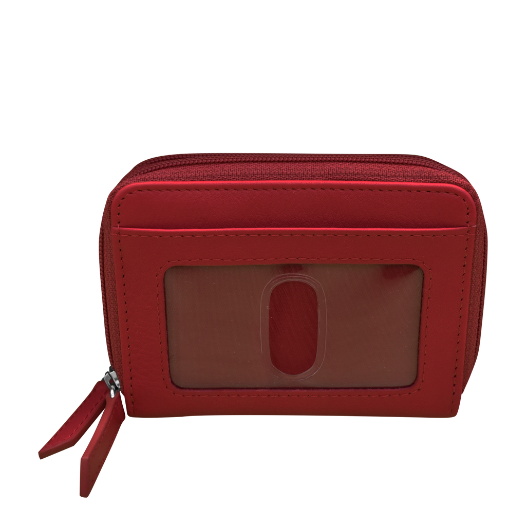 DOUBLE ZIP ACCORDION CREDIT CARD HOLDER