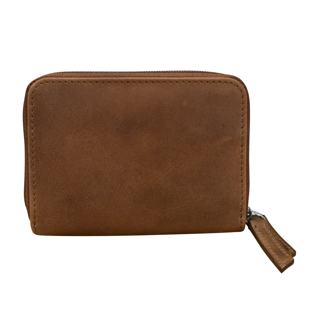 DOUBLE ZIP ACCORDION CREDIT CARD HOLDER