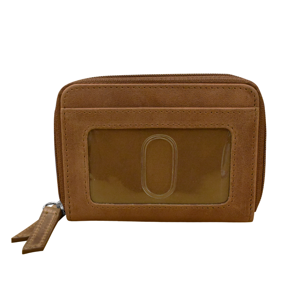 DOUBLE ZIP ACCORDION CREDIT CARD HOLDER