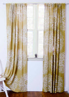 Handmade Curtain, 84-inch Long Cotton Panel - Forest Tree