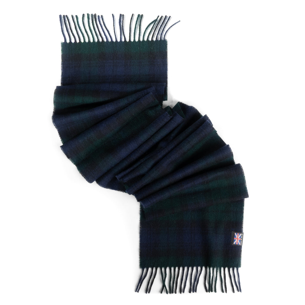 Prince of Scots Merino Lambswool Tartan Scarf (Black Watch)