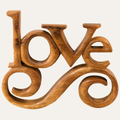 Forever Bloom – Hand-Carved Wooden Sculpture, Handmade Decorative Home Art