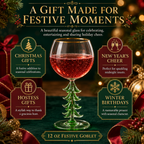 Natale Stemmed Wine Glassware, Single