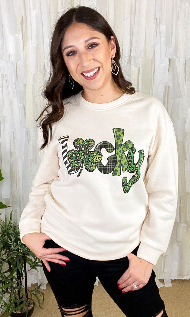 Lucky Pattern Sweatshirt