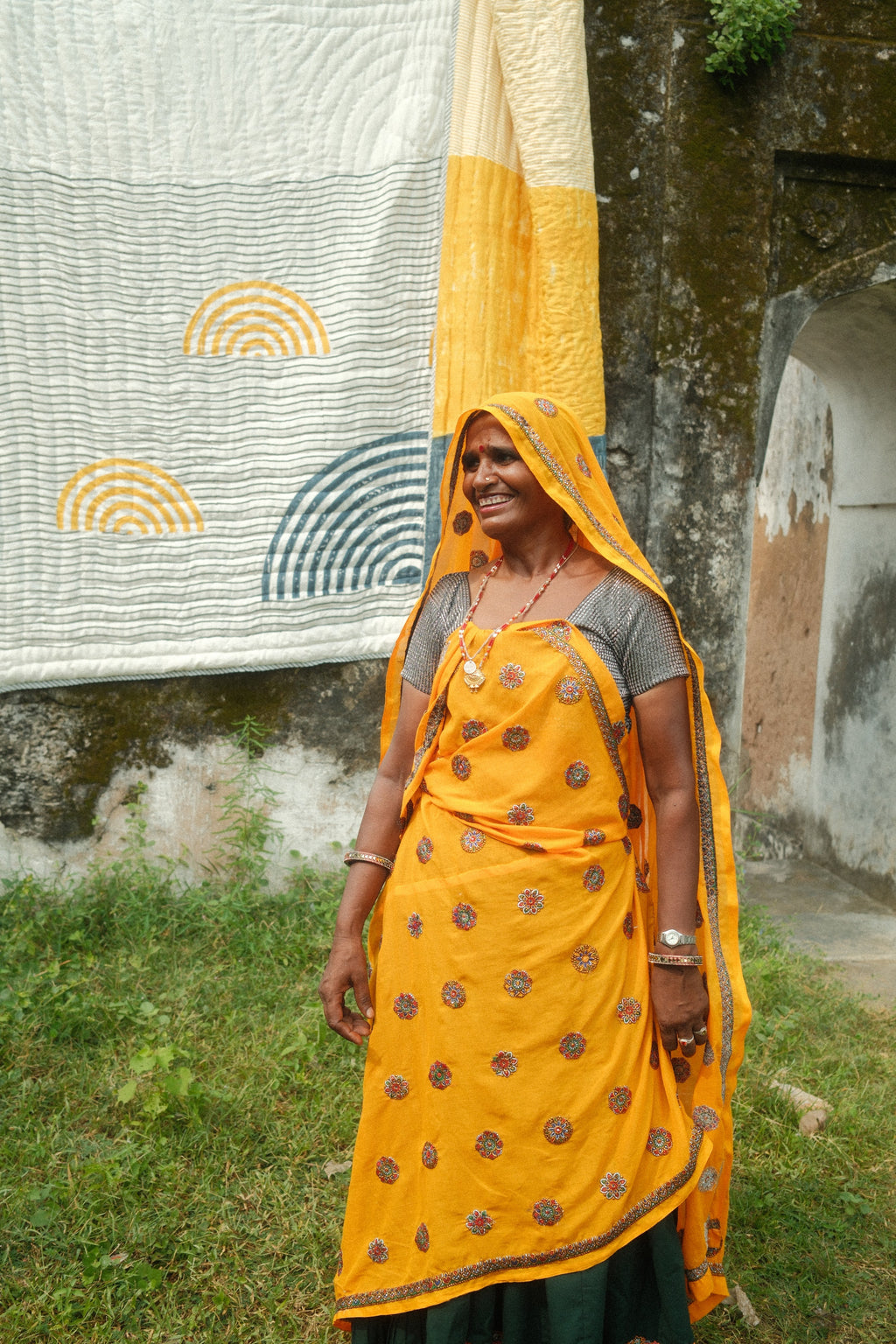 Spiral Sunset Quilt (Reverse)