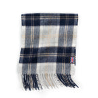 Prince of Scots Heritage Plaid Fringed Merino Wool Scarf - Sterling Silver