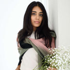 Iris Kiwi Cashmere Merino Handwoven Scarf