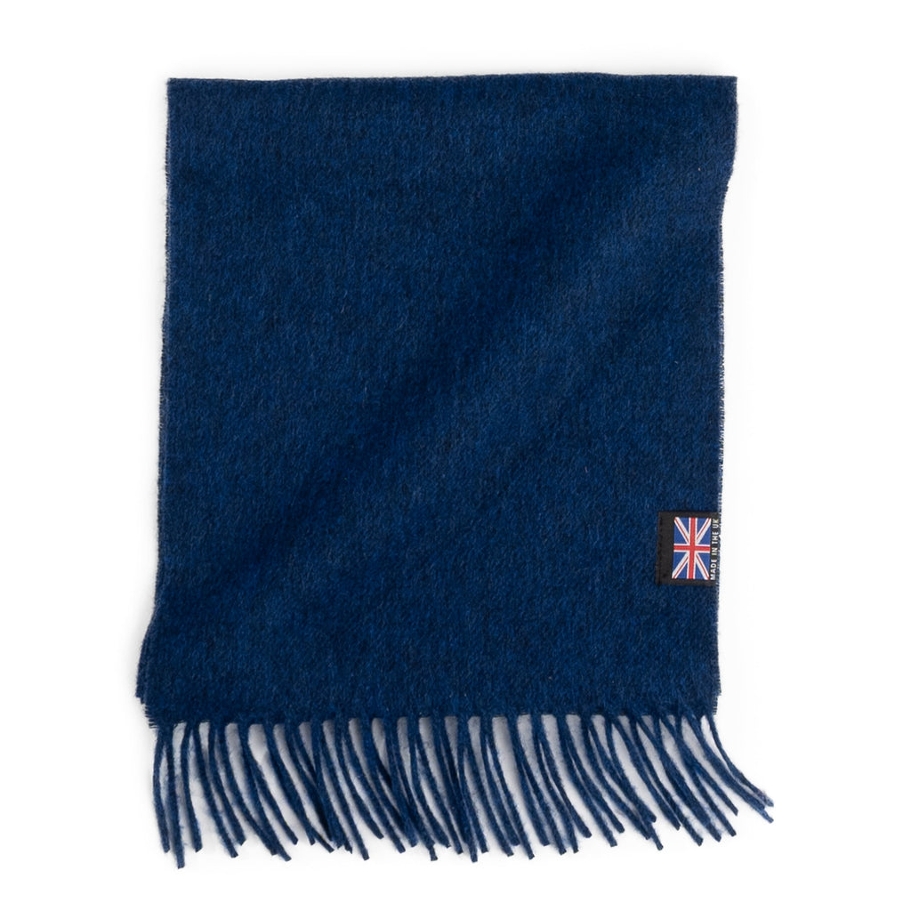 Prince of Scots Fringed Merino Wool Scarf - Royal