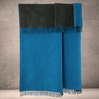 Highland Tweeds Reversible Double Cloth Throw - Sea/Green