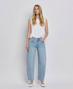 Lovervet by VERVET High Rise Barrel Leg Jeans