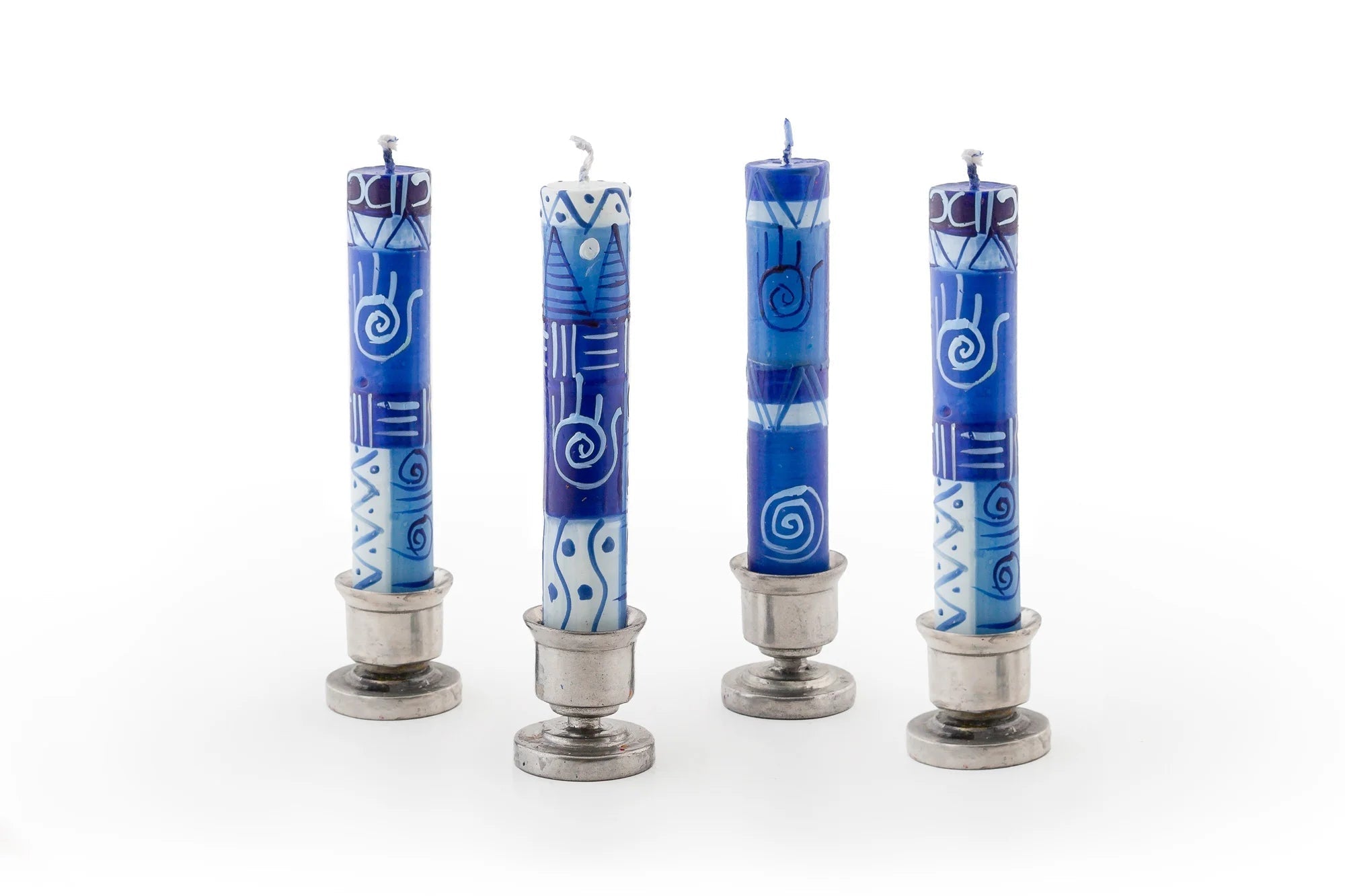 Shabbat Hamsa Painted Candles