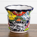 7" x 8" Handmade Mexican Talavera Ceramic Planter - Che Cose Belle