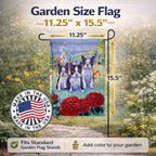Boston Terrier Three in a Row Garden Flag – Decorative Outdoor Yard Flag