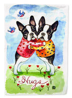 Hugs Boston Terrier Garden Flag – Decorative Outdoor Yard Flag