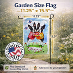 Hugs Boston Terrier Garden Flag – Decorative Outdoor Yard Flag