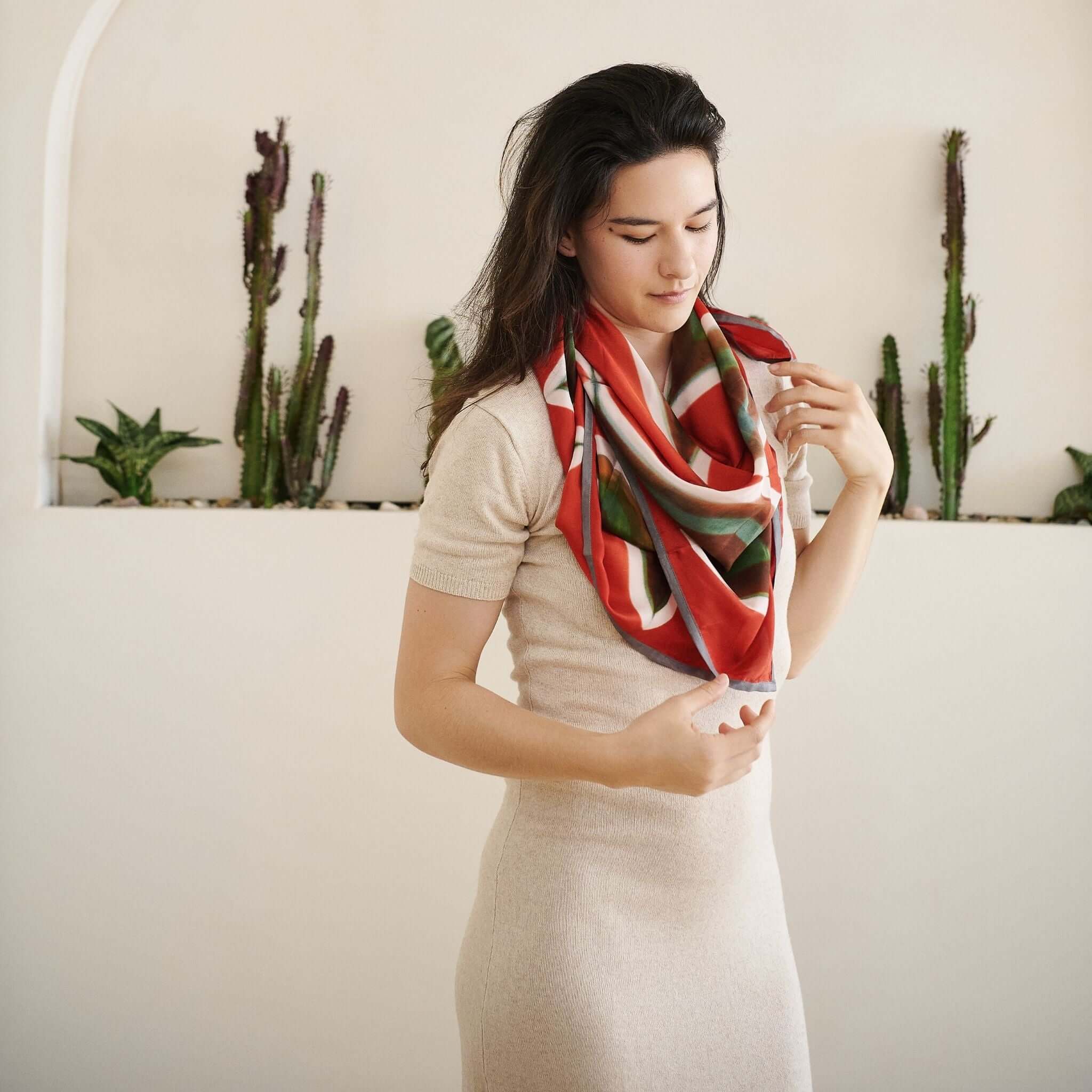 Fawn Square Scarf