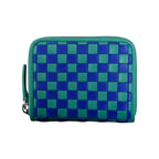 CHECKERBOARD ZIP AROUND WALLET