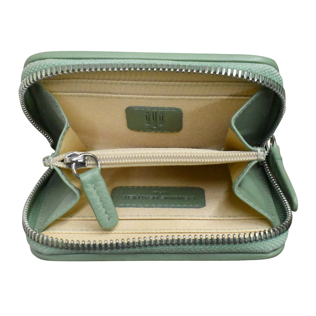 CHECKERBOARD ZIP AROUND WALLET