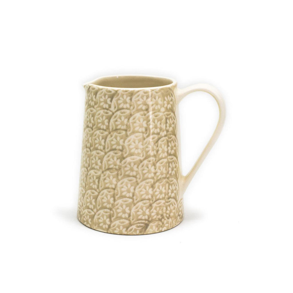 Chloe Floral Accent Pitcher in Beige - Che Cose Belle