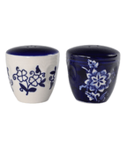 Blue Garden Table Accessory Set (Salt and Pepper Shakers & Napkin Holder) - Che Cose Belle