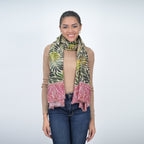 Fern Wool Twill Scarf - Moss Green