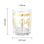 Moroccan Whiskey & Cocktail Tumbler Glass | Clear | Set of 2