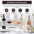 Slanted Iridescent Wine Glass, Single 15.8oz 9.84in Clear Glass