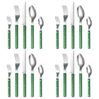 Khen Green Cutlery Set of 20 –18/8 Stainless Steel Flatware