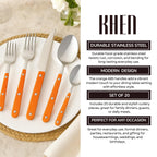 Khen 20-Piece Cutlery Set with Dinner Knives, Forks, Spoons, Salad Forks & Teaspoons