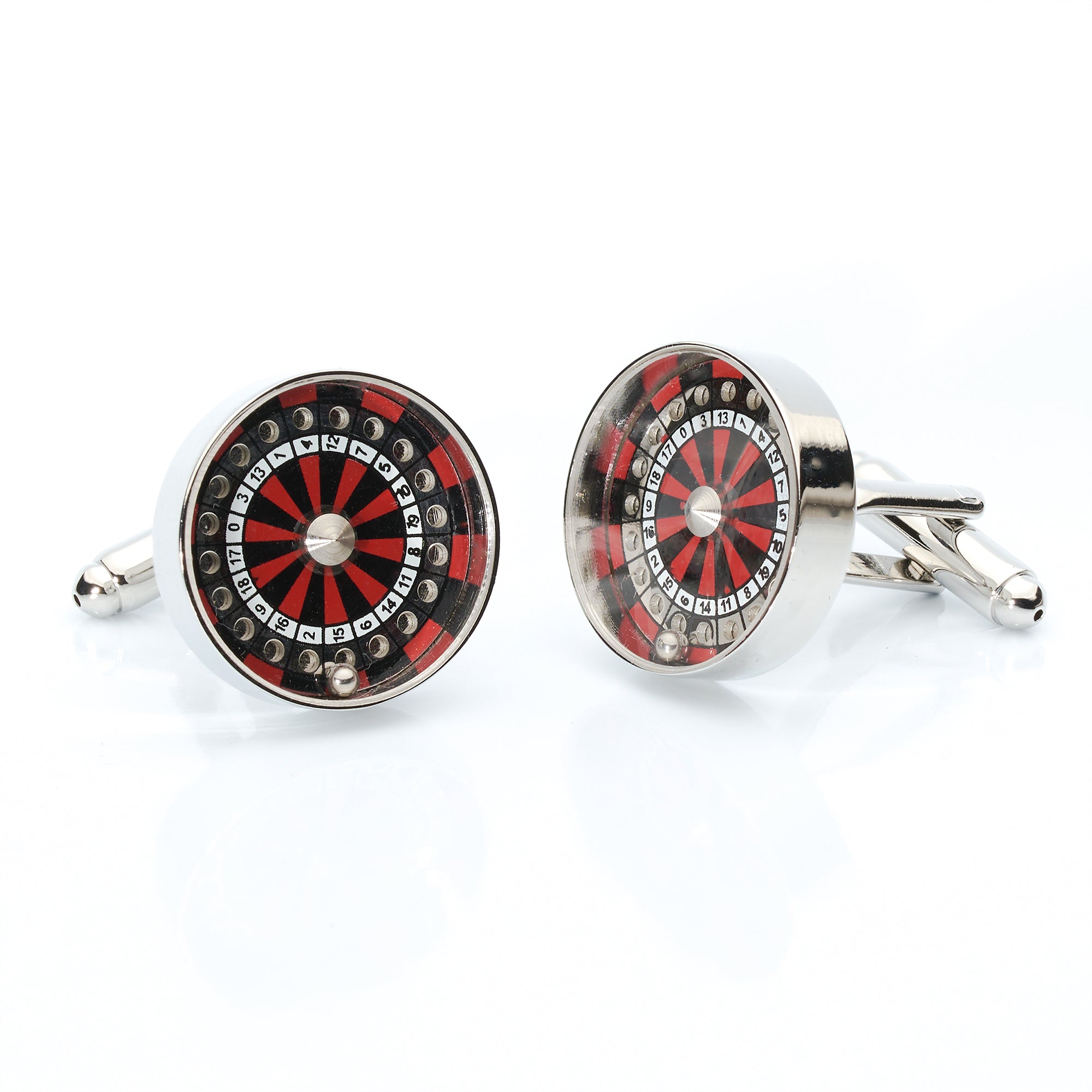 Roulette Wheel Cufflinks – Novelty Casino-Inspired Luxury