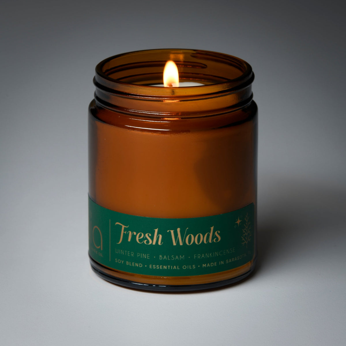 Fresh Woods Holiday Soy Blend Candle — Christmas Tree, Pine & Balsam