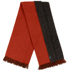 Highland Tweeds Reversible Double Cloth Throw - Orange/Brown