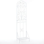 Metal Garden Trellis with Foldable Shelf 75 x 20 Inch