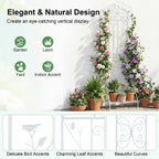 Metal Garden Trellis with Foldable Shelf 75 x 20 Inch