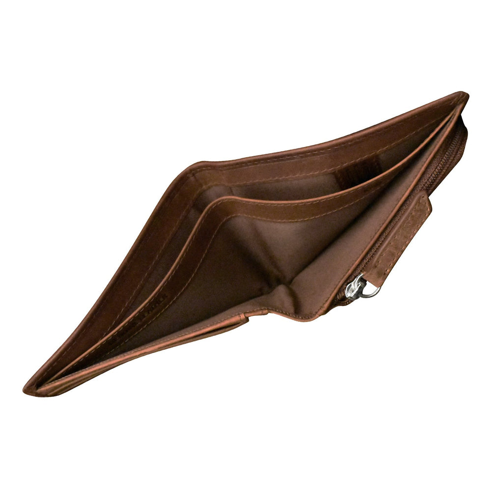 MEN'S WALLET BIFOLD WITH ZIP POCKET