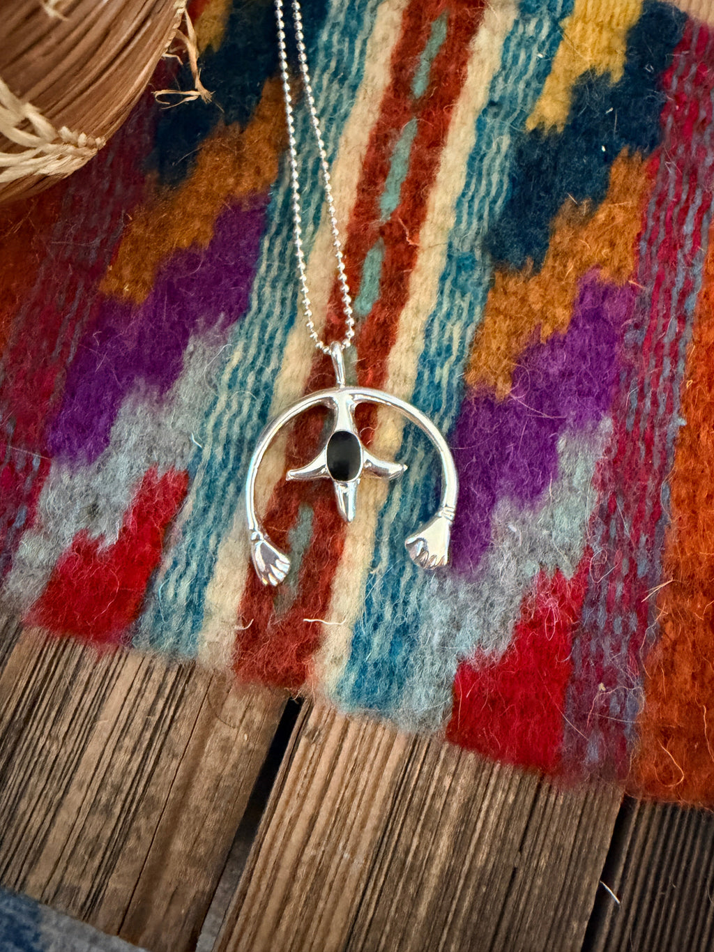 Handcrafted Sterling Silver & Black Onyx Naja Pendant by Joseph Martinez
