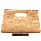 The Caroline| Hand-Tooled Leather Clutch & Crossbody