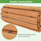 7 FT Wooden Garden Pathway with Anti-slip Surface for Gardens Patios