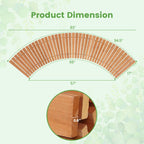 7 FT Wooden Garden Pathway with Anti-slip Surface for Gardens Patios