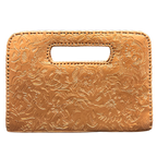 The Claire| Hand-Tooled Leather Statement Clutch