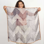 Samu Hand Crafted  Shibori Print Silk Chiffon Sqaure Scarf