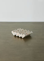 Zig-Zag Neutral Terrazzo Soap Dish