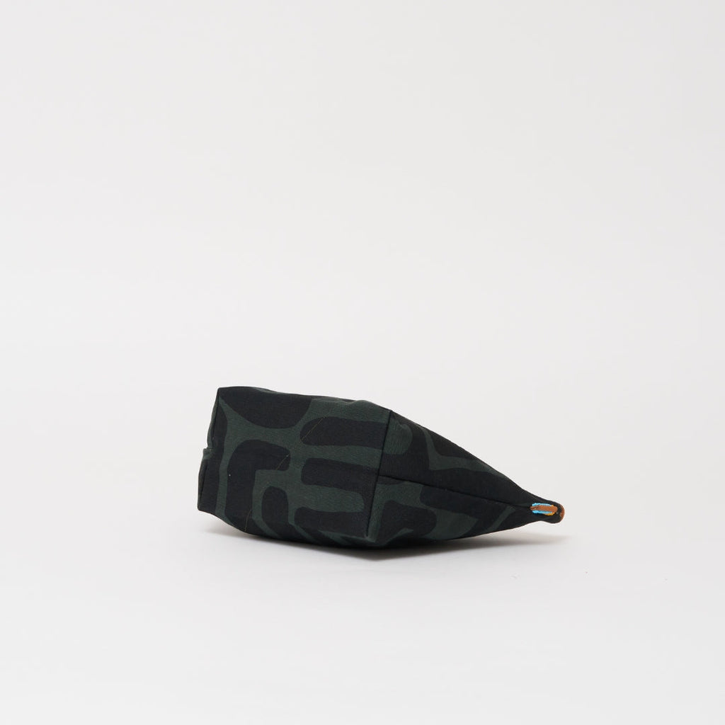XLarge Convertible Pouch - Safari Kuba with Beaded Red Heart with Medium Leather Strap
