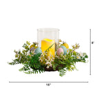 8" Artificial Easter Candle Holder Arrangement - Che Cose Belle