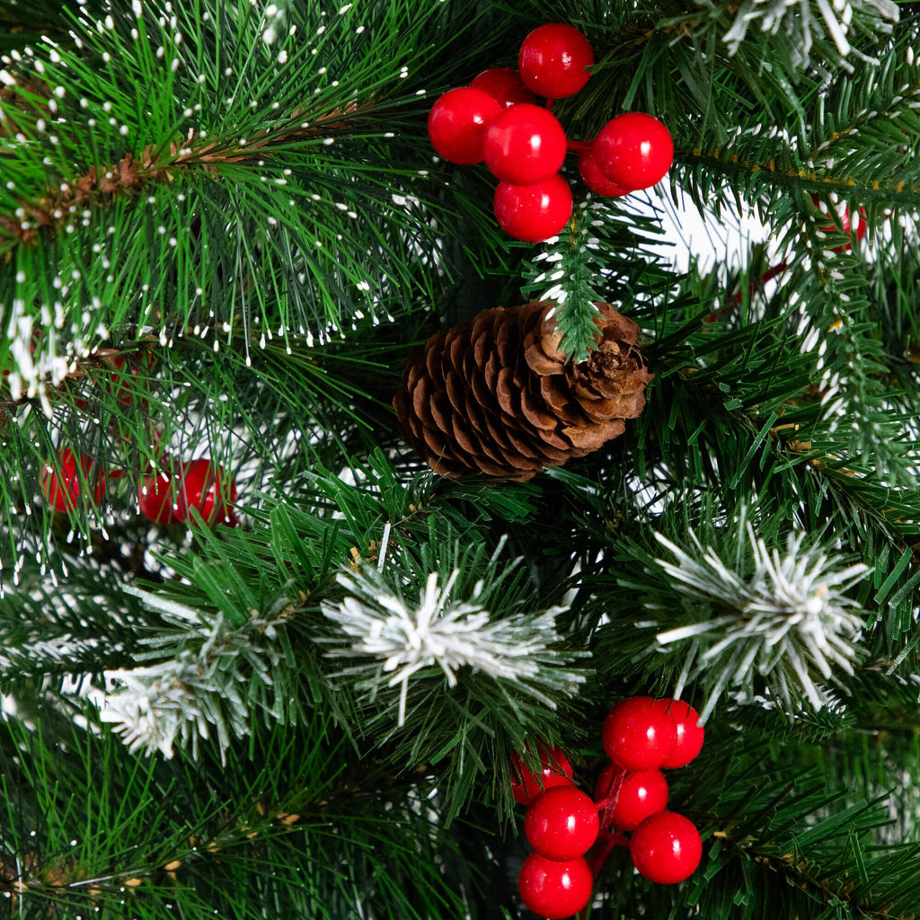 8' Artificial Holiday Green Christmas Pine Archway with Pinecones and Berries - Che Cose Belle