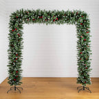 8' Artificial Holiday Green Christmas Pine Archway with Pinecones and Berries - Che Cose Belle